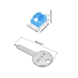 sourcing map 12pcs Port Blocker Locking RJ45 Port/Dust PC Blocker with Coded Key,Blue