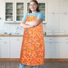 SANFERGE Canvas Plus Size Apron for Women with 2 Pockets,