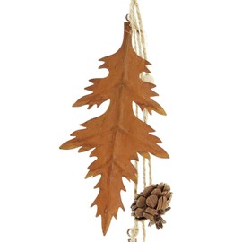 khevga Metal Hanging Decorative Pendant Autumn Decoration for Hanging Autumn Leaf Set of 4