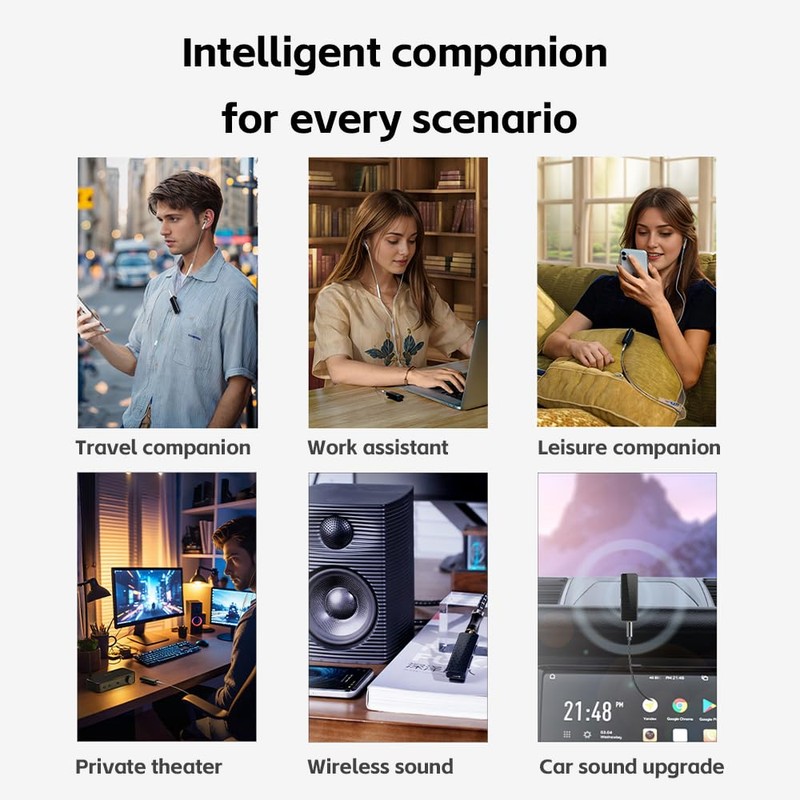 FiiO BTR11 Bluetooth 5.3 Receiver LDAC 3.5mm Built-in Mic Wireless