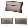 FORRICA Women's Slim Long Wallet, Minimalist, Elegant, Soft, Leather, Pousy