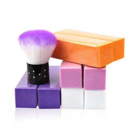 WOONEKY Nail Art Tool Set Nail Files and Brush for Manicure Professional Dust Remover Brush Sanding Block