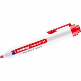 edding Retract 11 Permanent Markers Refillable Push Mechanism 1.5-3 mm Red Pack of 10