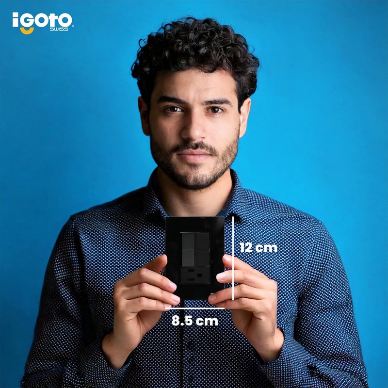 Placa Armada Cristal con 2 Apagadores Sencillos Y 1 contacto