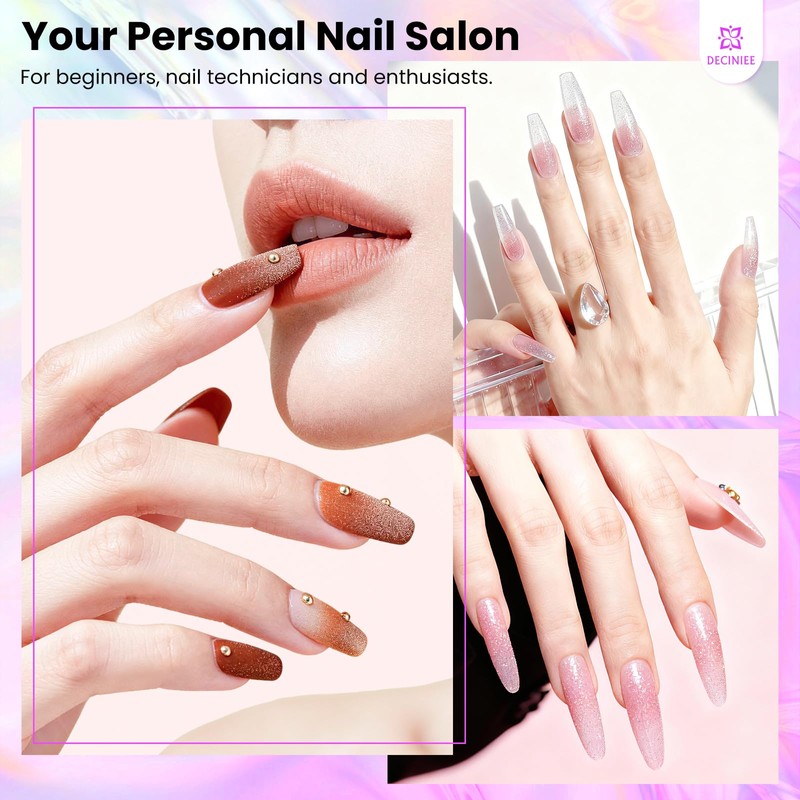 Nail Kit for Beginners with Everything in a Pink Gift