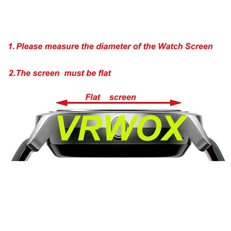 [ 3-Pcs] VRWOX Screen protector For Universal Round Watch HD