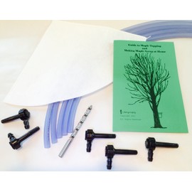 5 Tree Maple Tapping Starter Kit. Complete w/Taps, Tubing, Drill Bit, Filter, Guide