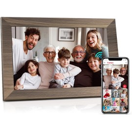 Canupdog 10.1 WiFi Digital Picture Frame, IPS Touch Screen Smart Cloud Digital Photo Frame with 16GB Storage, Wall Mountable, Auto-Rotate, Share Photos via Frameo App