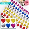 6 Rolls of Kids' Laser Heart Stickers, 3,000 Pieces of