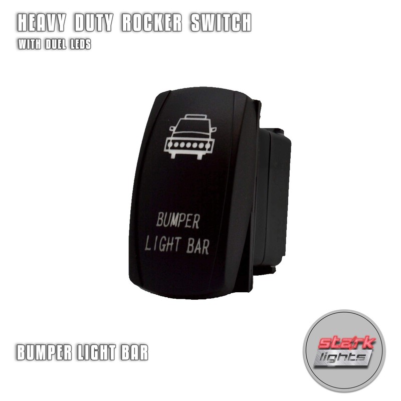 Bumper Light BAR - Red - Laser Etched Toggle Switch
