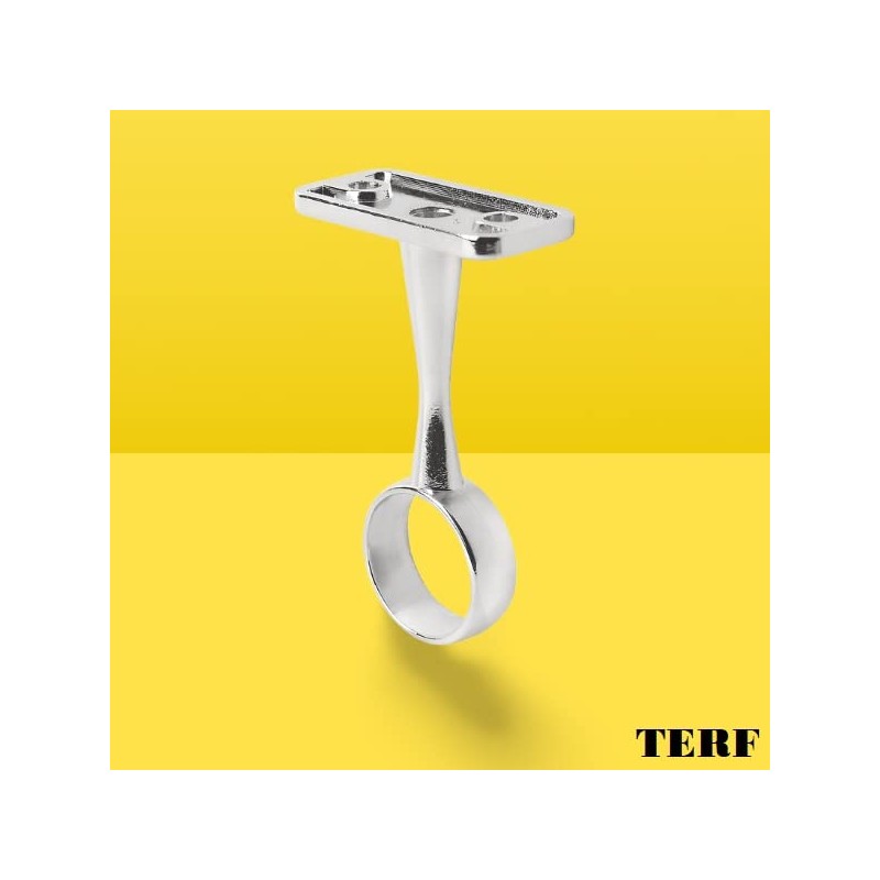 TERF® Polished Chrome Ceiling-Mount Bracket for Up to 25mm Diameter