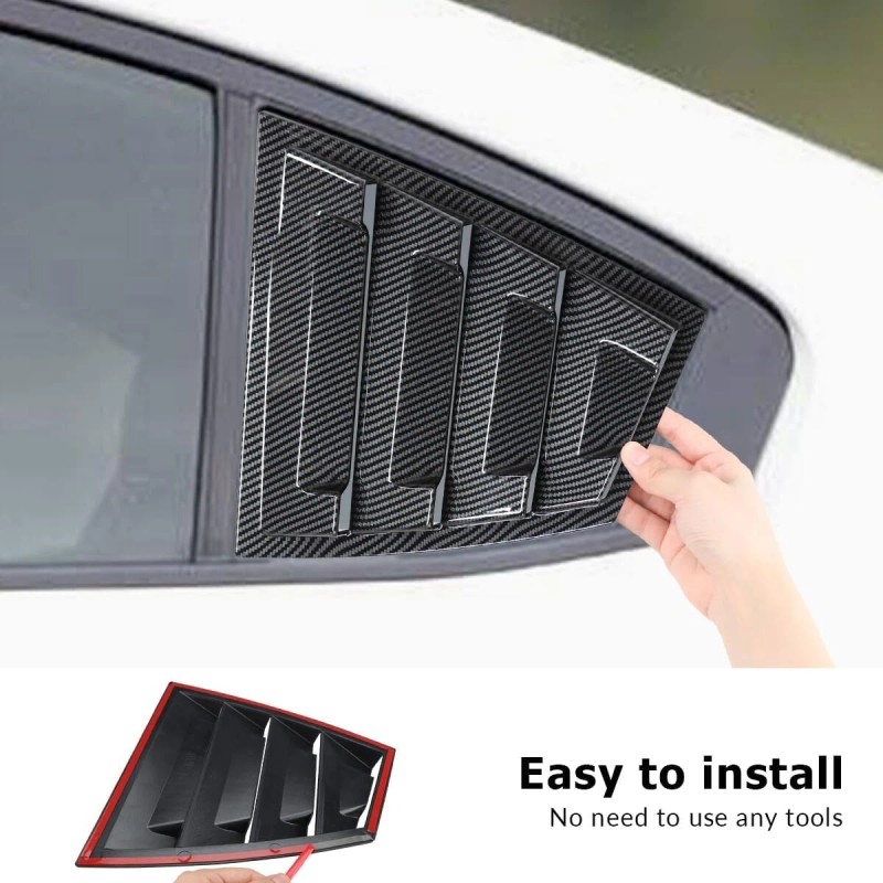 DLOVEG Rear Side Window Louvers for 2015-2021 Subaru WRX STI