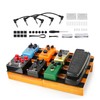 Wooden Pedal Board Guitar Effects 2-in-1 Pedalboard, 17.3" Big Capacity