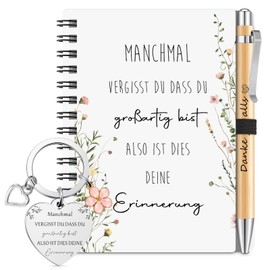 Clabby Thank You Gifts for Colleagues, Employees, Team Job Change, Farewell Gifts, 1 Spiral Notebook, 1 Thank You for Everything Ballpoint Pen, 1 Key Ring (So Is This Your Reminder)