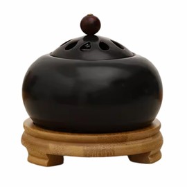 Electric Resin Burner with Timing,Ceramic Electric Incense Burner,Bakhoor Burner Censer 110 V for Home Porch,Patio,Garden,Office,Yoga, Living Room, Meditation Room (Black)