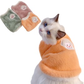 Jatmira Cute Cat Coat Warm Cozy Pet Apparel No Sleeve Soft Relief Sheep Pattern Dogs Puppy Dress Outfit Cat Clothes for Kittens Cat Clothes for Cats Only Female (X-Large, Yellow)