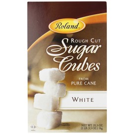 Roland Foods Rough Cut White Sugar Cubes, Specialty Imported Food, 35-Ounce Box [2 pack]
