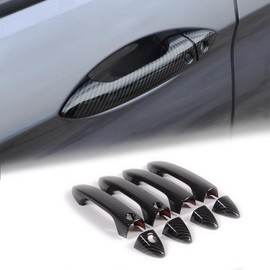 HIRUFAIT Exterior Door Handle Cover Trim for Honda Pilot 2016-2022 / Honda Ridgeline 2017-2024, 4PCS Car Outside Door Handle Protector Accessories ABS Material (Carbon Fiber Pattern)