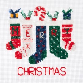 Trimits Mini Counted Cross Stitch Kits, 13 x 13cm (5 x 5in), Stockings