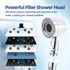Wallona High Pressure Filter Shower Head, Handheld Silver Shower Head