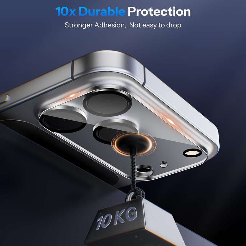 SPARIN 3 pieces camera protection for 9H tempered glass, camera