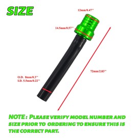 JOYYANGFANG 2PCS Motorcycle Gas Cap Gas Tank Fuel Cap Vent One-Way Valve Vent Universal Tube Hose Breather Cap with ATV Quad CRF YZF RMZ KLX DRZ Pit Dirt Bike Green