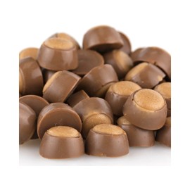 Beulah's Mini Milk Chocolate Peanut Butter Buckeyes, 5 Pound Package, 500 Pieces of Candy