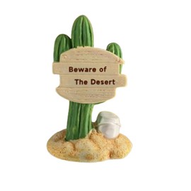 HUAXIUZH 1 Pcs Resin Road Sign Bonsai Figurines Micro Landscape Crafts Signboard Miniatures Fairy Garden Moss Terrarium Decor (Cactus)