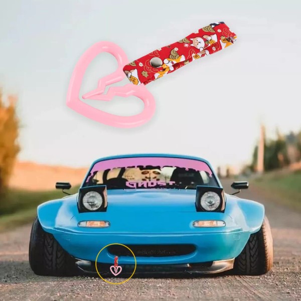 Unbranded JDM S Broken Heart TSURIKAWA Pink Ring Train Bus