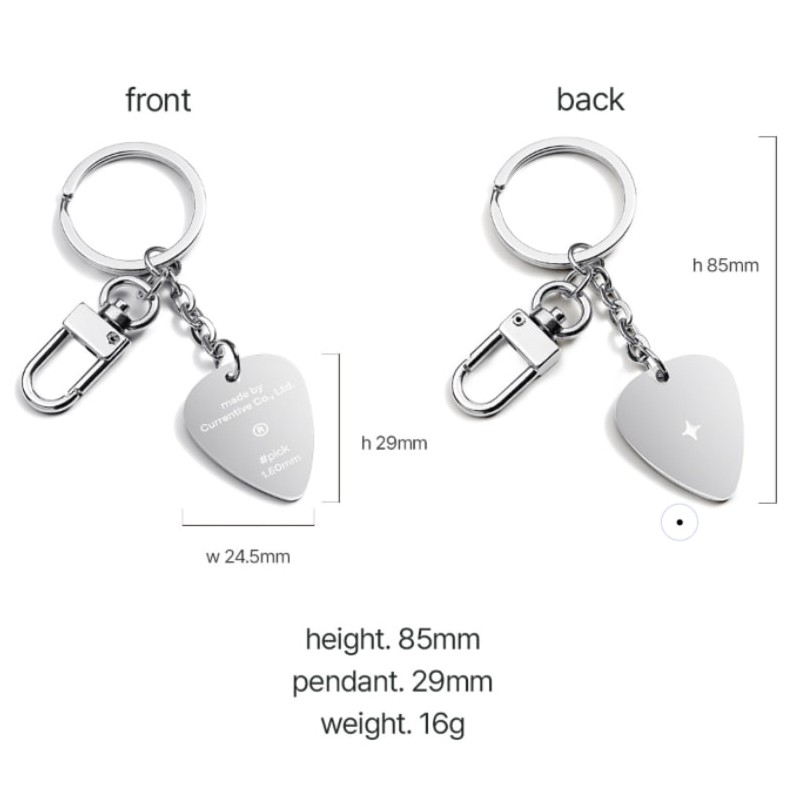 GLOW Guitar Pick Keychain 1ea