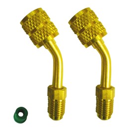 JIANZHENKEJI R410A Adapter for Mini Split HVAC System 5/16" Female Quick Couplers x 1/4" Male Flare,Pack of 2
