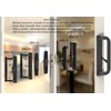 House Guard Black Patio Door Handle Set with Mortise Lock,Suitable