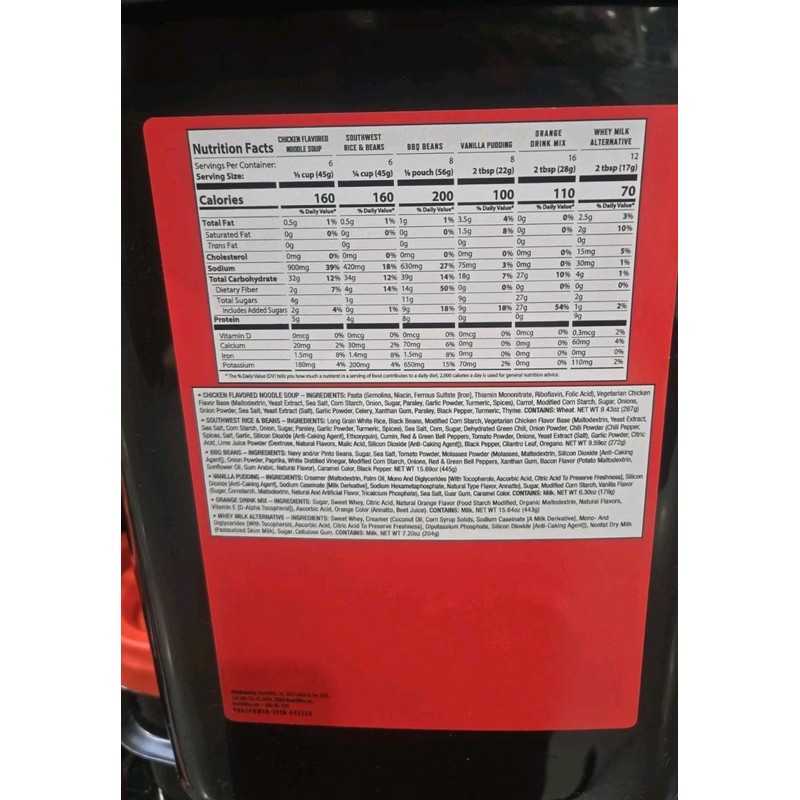 Readywise Emergency Food Supply, 132 servings, 12 lbs 12.69 oz