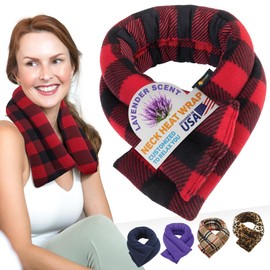 SunnyBay SunnyBay Microwave Heating Pad, Microwavable Heated Neck and Shoulder Wrap, Soothing Weighted Moist Heat or Ice Pack with Flaxseed and Lavender, FSA HSA Approved, 26x5 Inches, 2.5 lbs, Buffalo