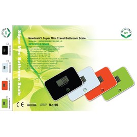 NewlineNY Auto Step On Super Mini Travel Bathroom Scale, 5.25" x 8.5" SBB0638SM: Green