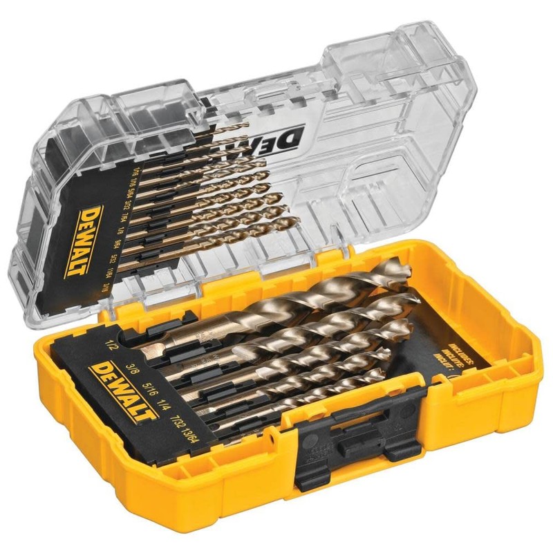 DEWALT - DEW-DW1956 Drill Bit Set with Pilot Point, 16-Piece