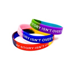 (3 Pack) My Story Isn't Over Yet; Mental Health Awareness Bracelet Wristbands Mental Health Matters (Medium 18cm)