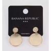 Banana Republic Shiny Gold Circle Drop Earrings by Banana Republic