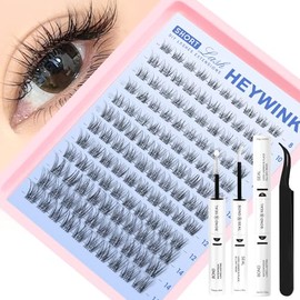 Kit de extensiones de pestañas Venus cortas de 8-14 mm con curvatura D, naturales y tenues, para hacer tú mismo. Extensiones de pestañas naturales, finas e invisibles (kit Venus corto).