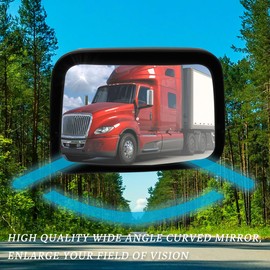 Chrome Hood Mirror Replacement International Lt 625 2018+ Truck Pair Left Driver and Right Passenger Side Mirror