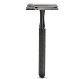 Parker 78R Double Edge Safety Razor with 5 Safety Razor Blades, Women & Men’s Safety Shaving, Reusable, Plastic-Free – Graphite