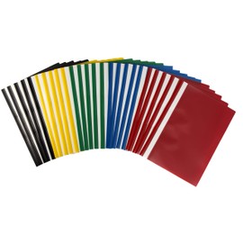 A4 Report Files Assorted Colours Clear View Presentation Folders - Pack 25