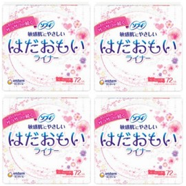 Sofy Hadaomoi Liner, Floral Musk Scent, 72 Pieces x 4 Packs