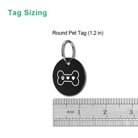 MYLUCKYTAG Stainless Steel Engraved QR Code Pet ID Tags Dog Tags - Pet Online Profile - Scan QR Get Instant Pet Location Alert Email