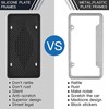Intermerge License Plate Frames, 2 Pack, Universal US Car Black