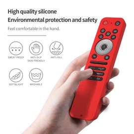 AKSHFETH Silicone Remote Control Case for LG MR25GA, Compatible with 2025 LG OLED Smart TVs C5, B5, G5, M5 Series, with Lanyard (red)