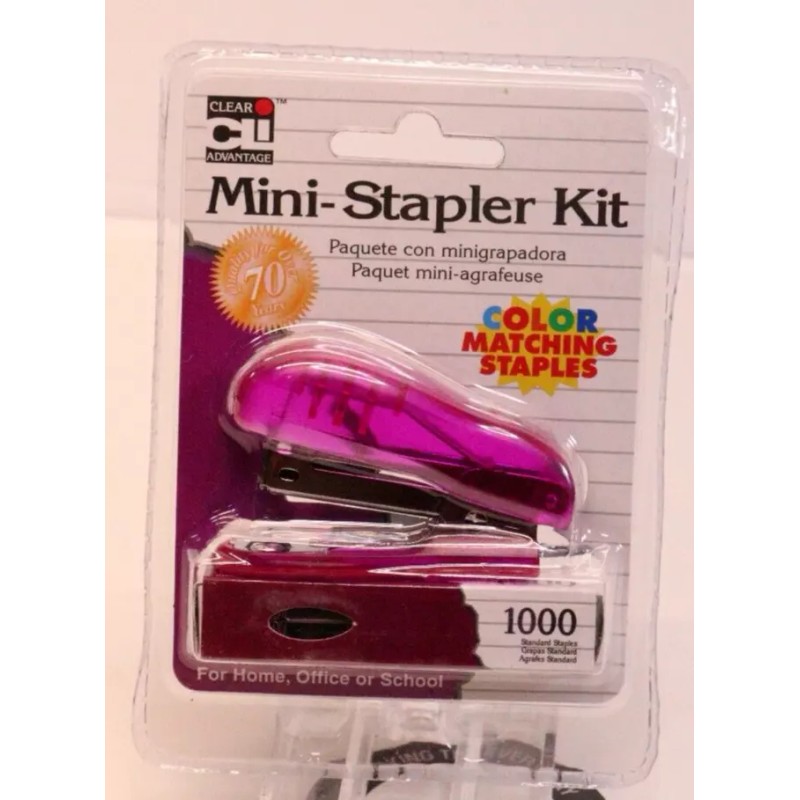Charles Leonard Mini Stapler Kit w/Staples Purple Color Office/School/