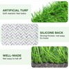 Supvox Artificial Grass Placemats, Round Artificial Grass Mat, Artificial Grass