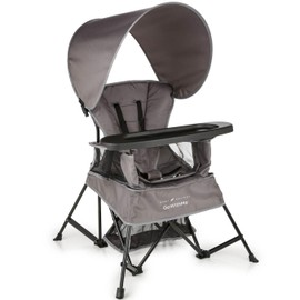 Baby Delight Silla portátil Go with Me Venture | Interior y exterior | Toldo | 3 etapas de crecimiento infantil | Gris