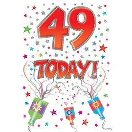 Piccadilly Greetings Modern Milestone Age Birthday Card Age 49-7 x 5 inches